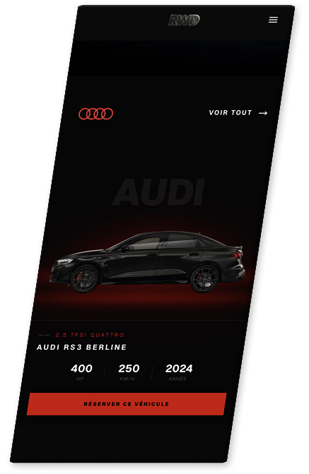 Aperçu du site sur mobile